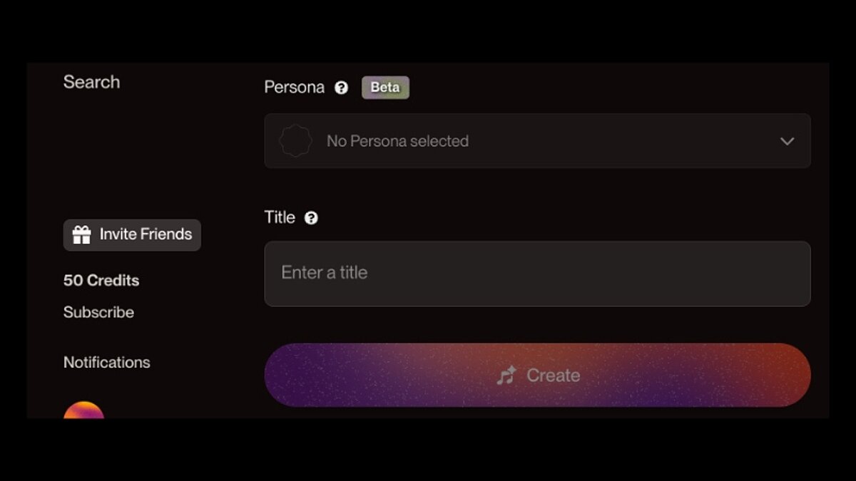 Persona Mode Input-UI - Persona Mode