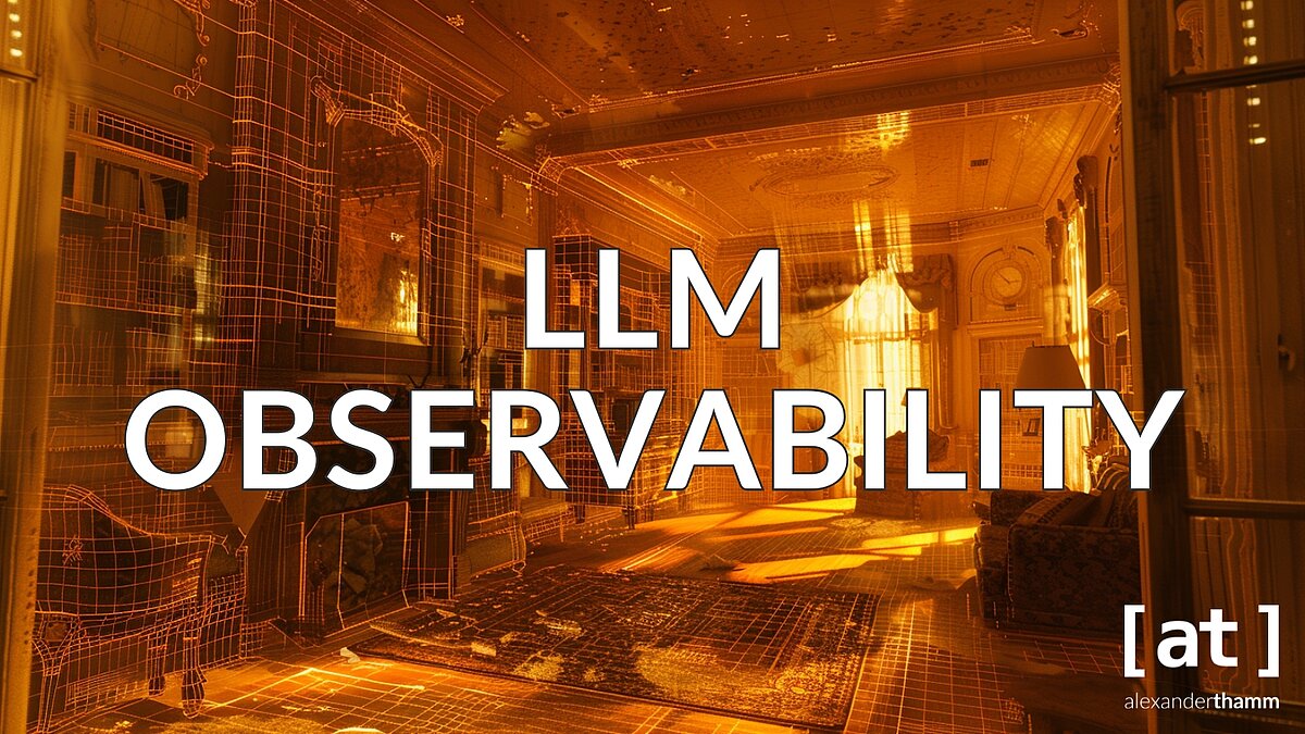 LLM Observability LLM Observability, an analytical crime scene in the quiet of a Victorian apartment, some orange-colored (HEX #FF792B) elements, cyber style, some light and distortion effects, --ar 16:9