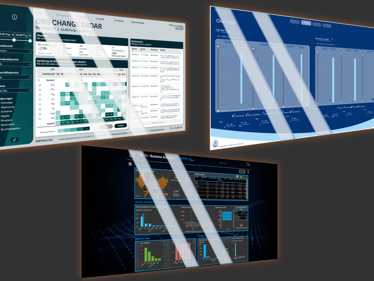 Three examples of interfaces following the redefinition of clean (designed and implemented by Alexander Thamm [at])
