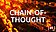 Chain-of-Thought-Prompting, mehrere Eisenketten mit leuchtenden Elementen