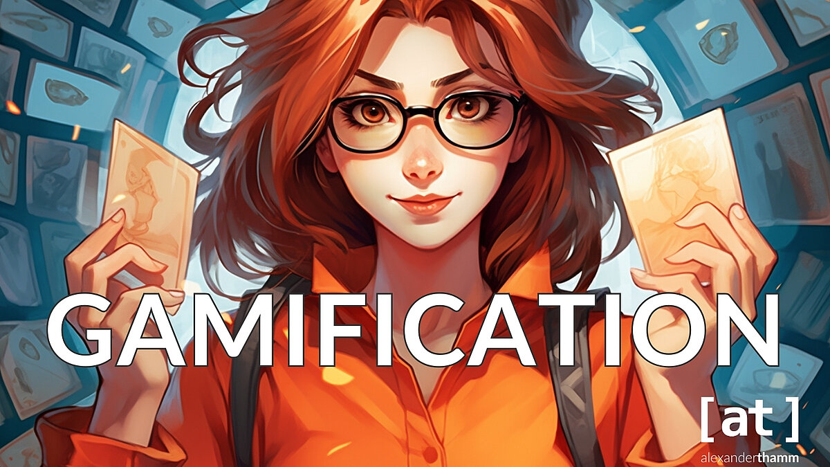Gamification für Unternehmen Gamification für Unternehmen, Anna Lytics aus dem Lehrspiel AI Adventure der Alexander Thamm GmbH