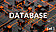 Datenbanken, eine technische Struktur einer Datenbank in anthrazit und orange gehalten