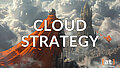 Cloud-Strategie, ein Ritter mit einem orangem Umhang auf einem Felsvorsprung, im Hintergrund eine Festung mit großem Burgturm in einer Architektur von Wolken