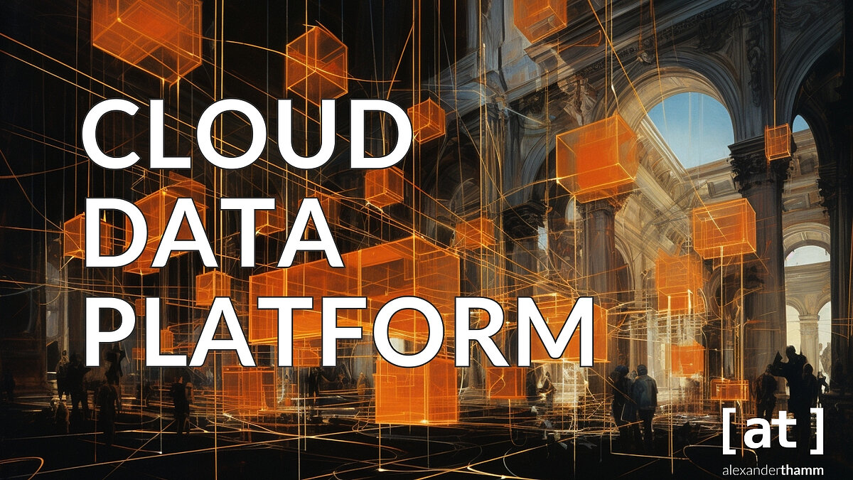 Cloud Data Platform, eine religiöse Archtektur mit zahlreichen Datenpunkten und Verknüpfungen
