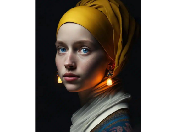 Julian van Dieken, "Girl with Glowing Earrings", Mauritshuis, Den Haag
