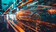 Data Visualization in Automotive After-Sales, a management dashboard and a modern car, double exposure, some orange-colored (HEX #FF792B) highlights, --ar 16:9 --v 6.0