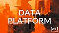 Data Platform, ein in orange getauchte Plattform mit einer Figur in der Bildmitte, a draft of a classic platform video game from the 16-bit era, with some orange-colored (HEX #FF792B) obstacles and a character based on a musketeer, side view, retro, 16-bit graphics, crayon on paper