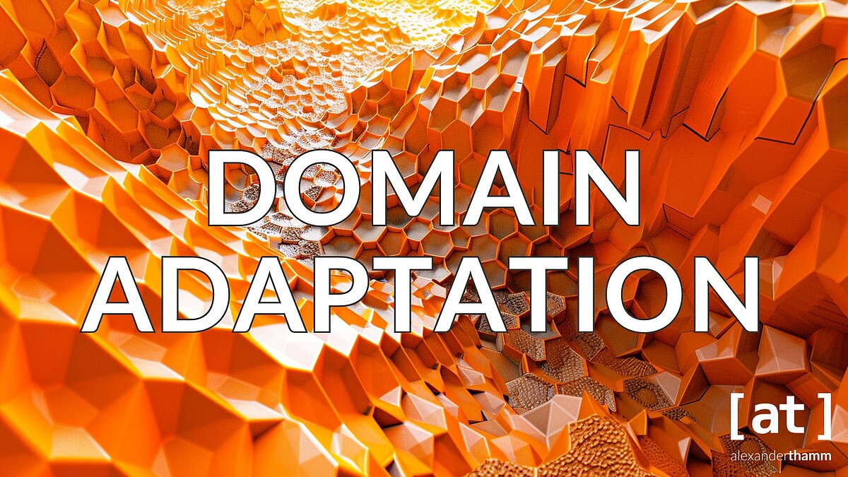 Domain Adaptation Domain Adaptation, eine orangefarbene Wabenstruktur in Wellen und Tälern