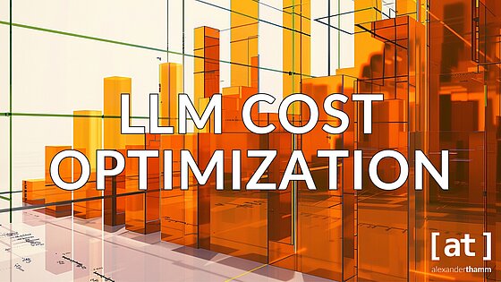 LLM Cost Optimization LLM Cost Optimization, a declining orange-colored (HEX #FF792B) bar chart in the background and a rising green graph superimposed in the foreground, stylish and shattered version, orange-colored (HEX #FF792B) bars, --ar 16:9 --v 6.0