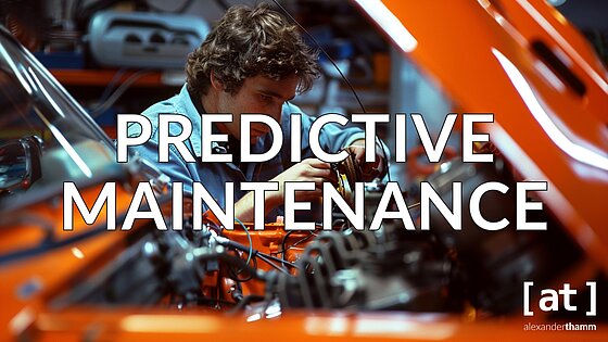 title: "Predictive Maintenance", prompt: "a mechanic who services an engine of an orange-colored (HEX #FF792B) Meyers Manx, light reflections, 70s photography on Kodak Gold 200, --ar 16:9 --v 6.0"