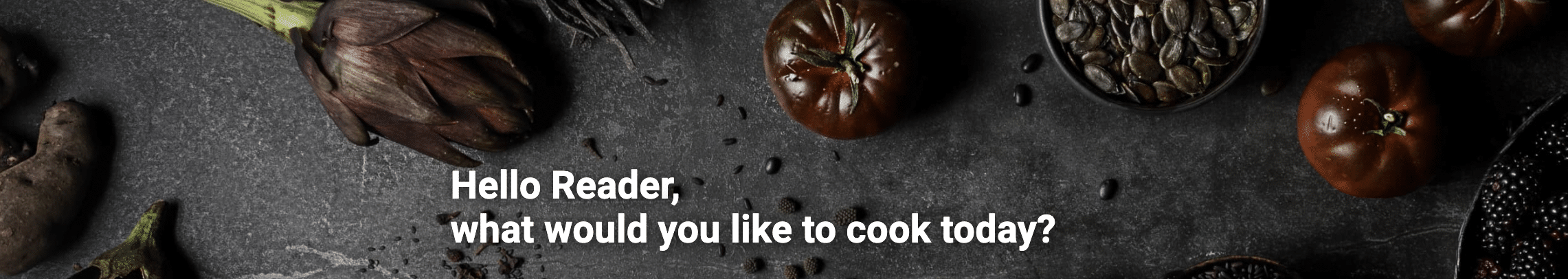 Welcome page from cookidoo.co.uk stating Hi Reader, what would you like to cook today