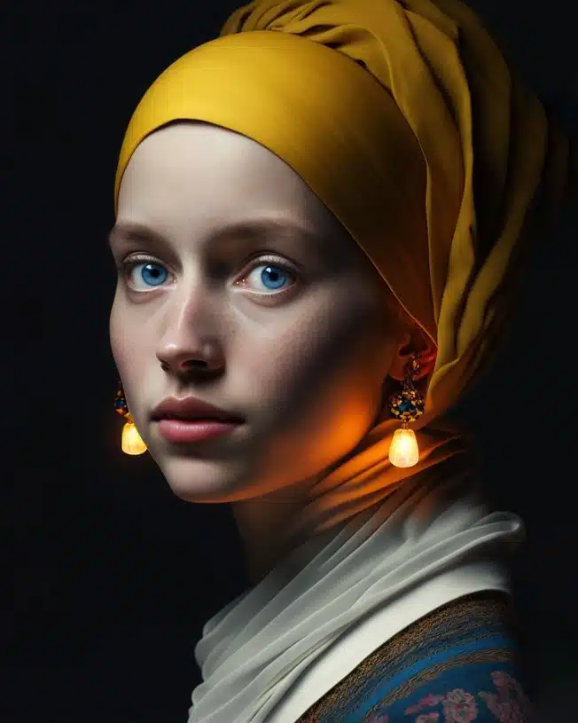 Julian van Dieken, A Girl With Glowing Earrings