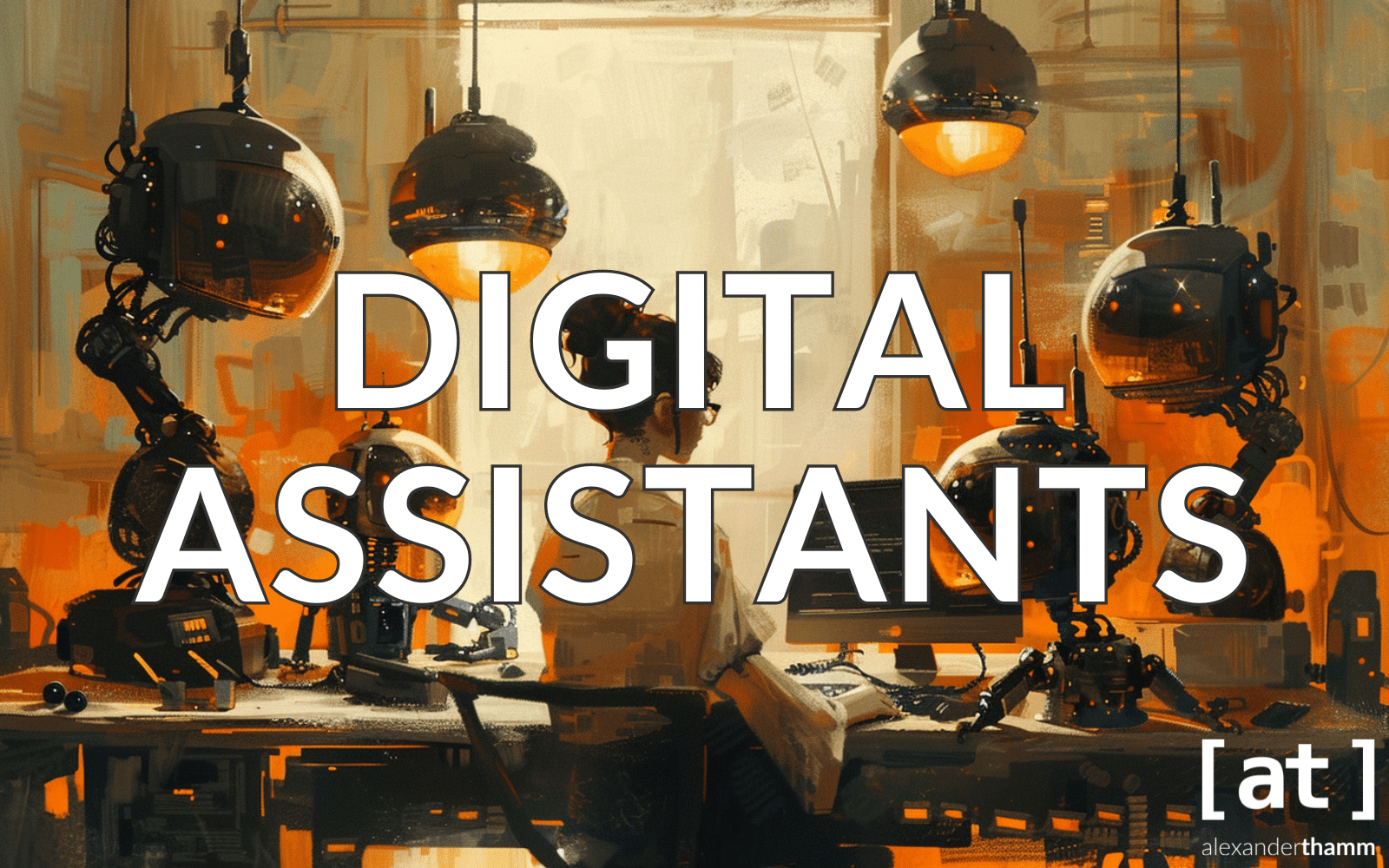 Digital assistants, an employee who is supported by numerous robots