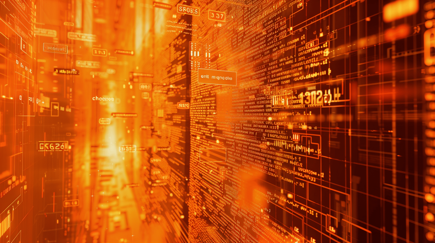 VAIT test of an SAP system, a room of data and information, bathed in orange light